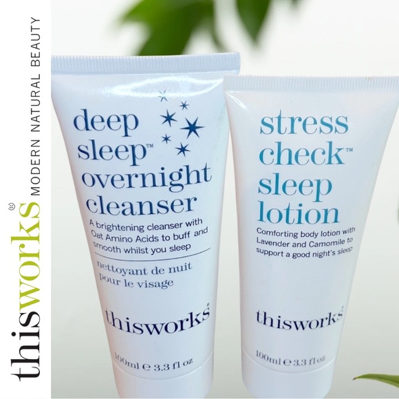 NWOB 2 Pack This Works Stress Check Sleep Lotion & Deep Sleep Overnight Cleanser - Picture 1 of 7